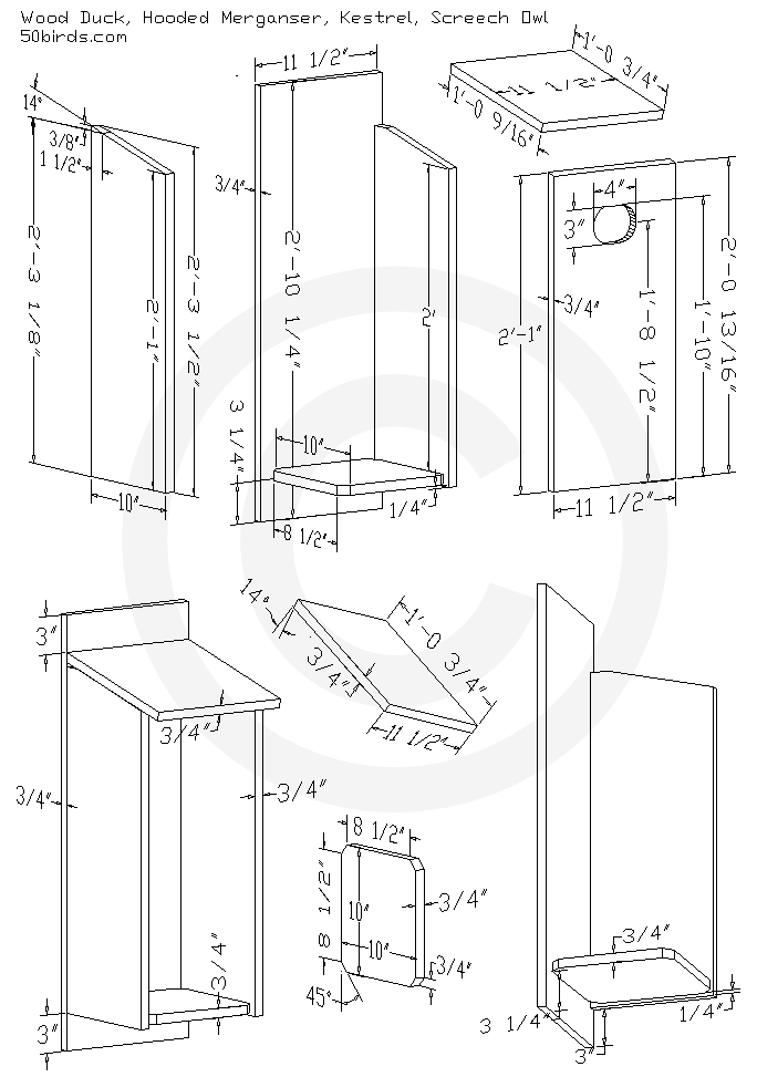 Wood Duck House Plans : 9 Wood Duck Nesting Box Plans Nesting Box ...